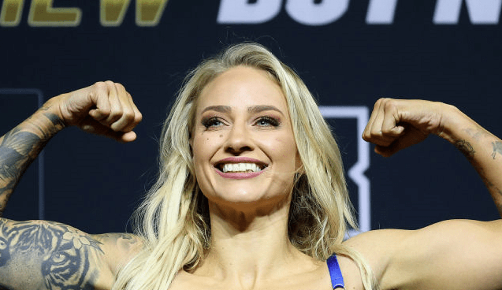 Boxer/Model Ebanie Bridges Wears Wild Outfit To WeighIns, Excited To