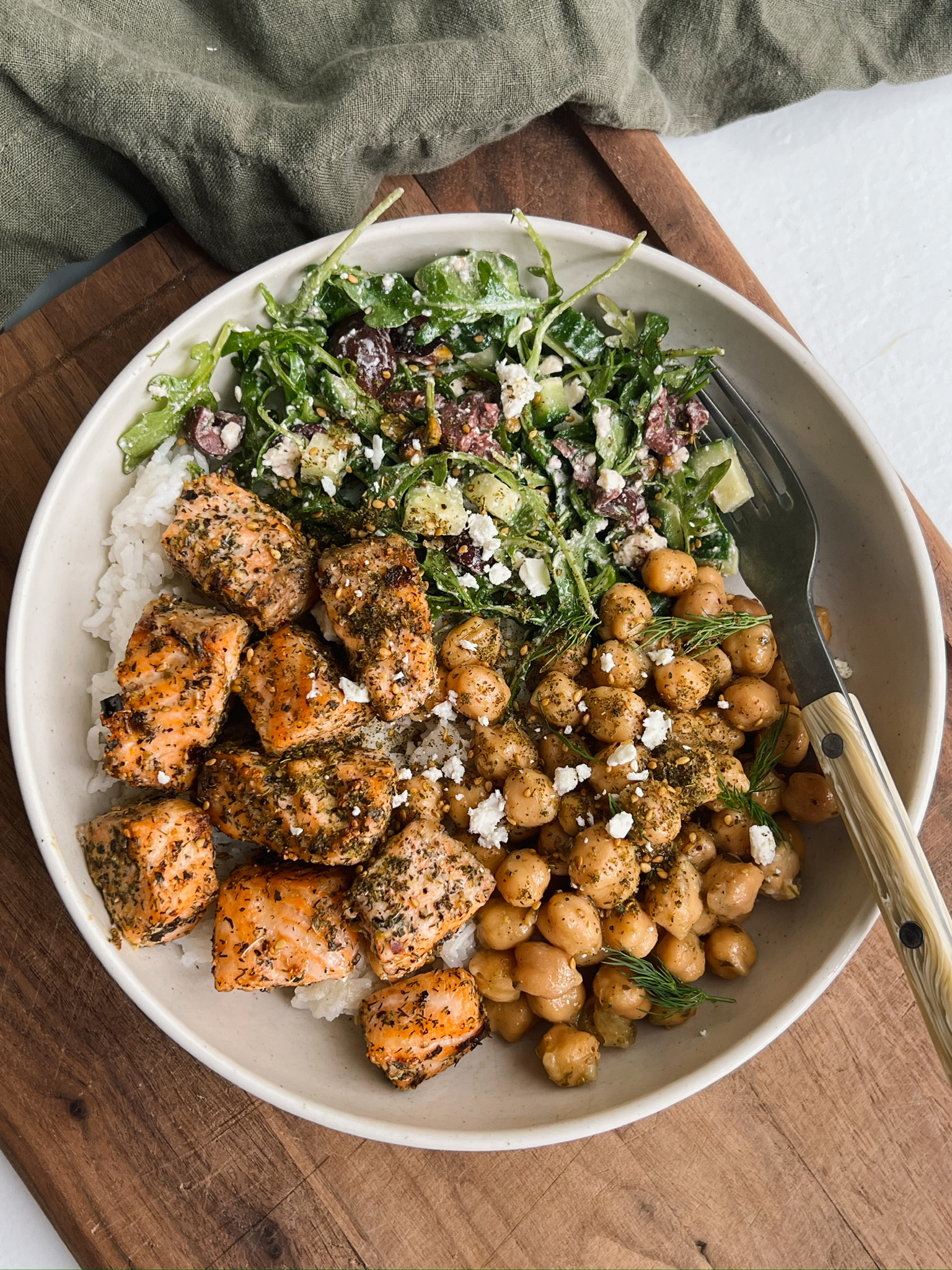 MediterraneanInspired Salmon Bite Bowls Brocc Your Body