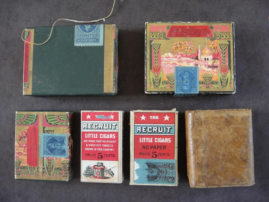 Lot Detail Lot of Six Vintage Cigarette Boxes Including Helmar
