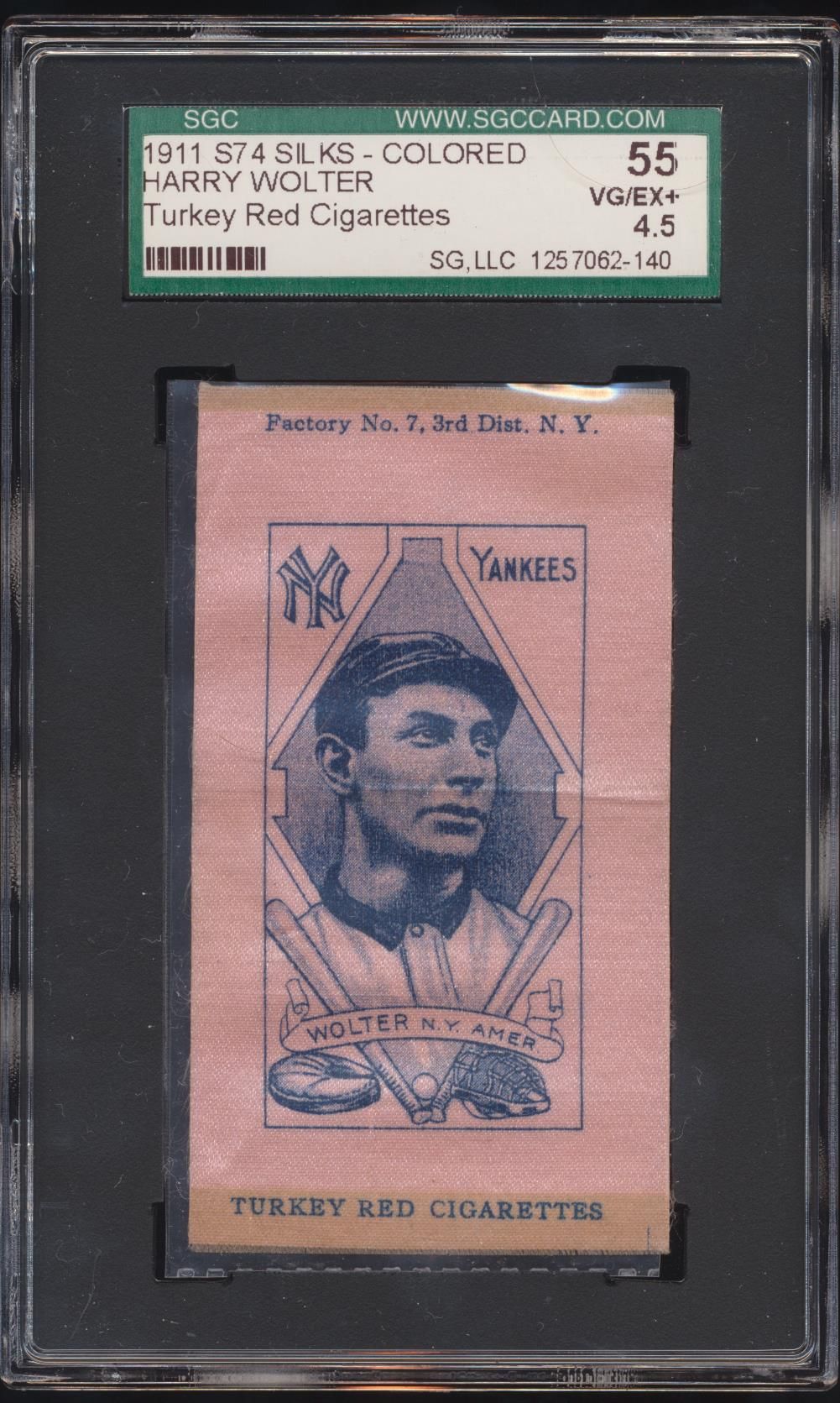 Lot Detail S74 2 Colored Silk NY Yankees (5) High grade and