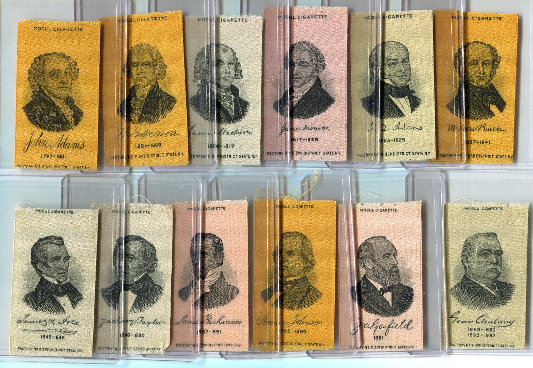 Lot Detail S77 1910 Mogul Cigarette Presidents Silks Twelve Different