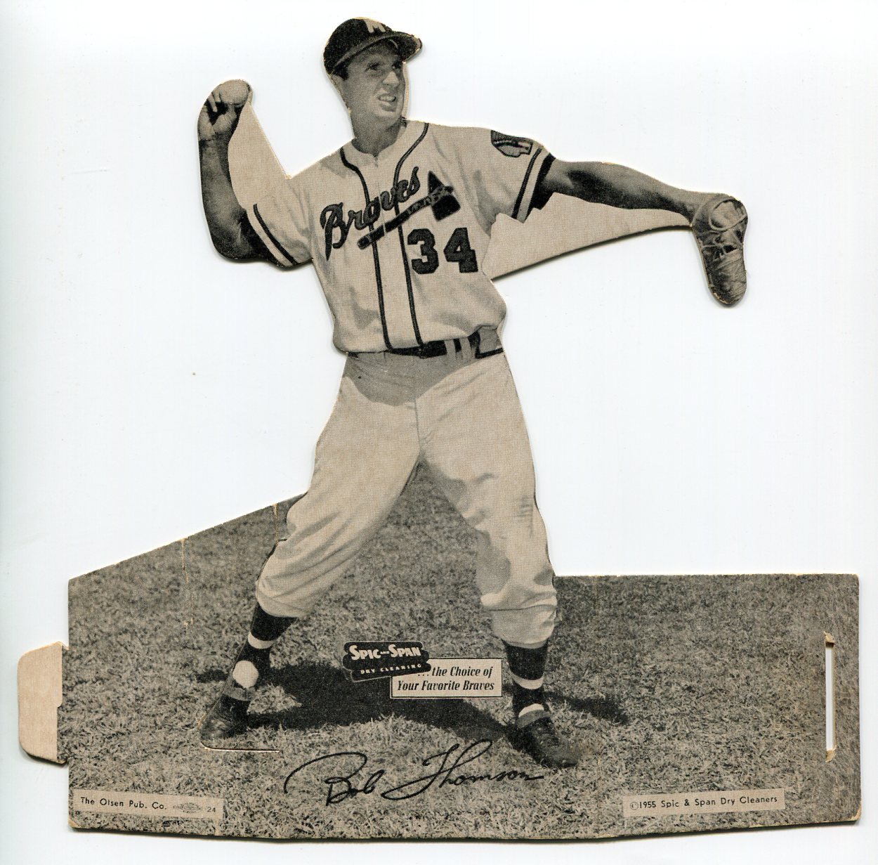 Lot Detail 1955 Spic and Span Bob Thomson Braves Diecut