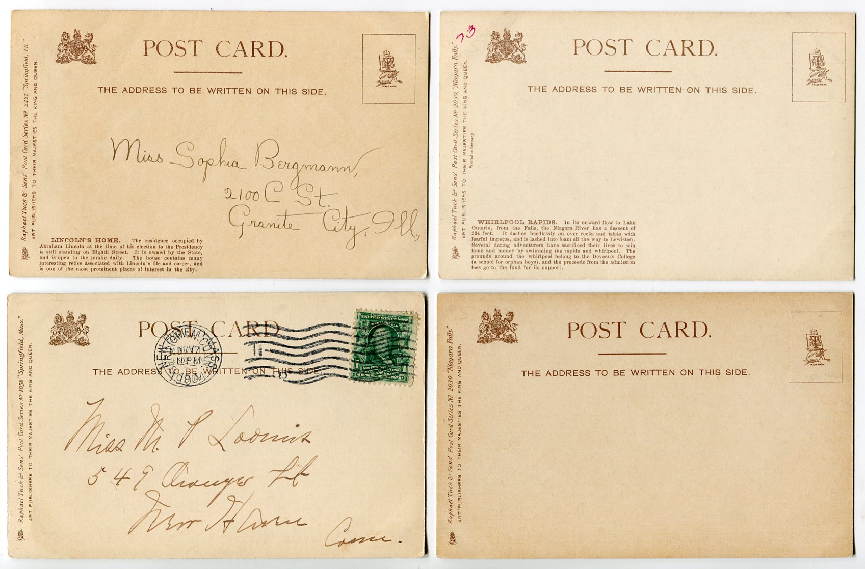 Lot Detail Raphael Tuck Postcards 21 Different from various Landmark