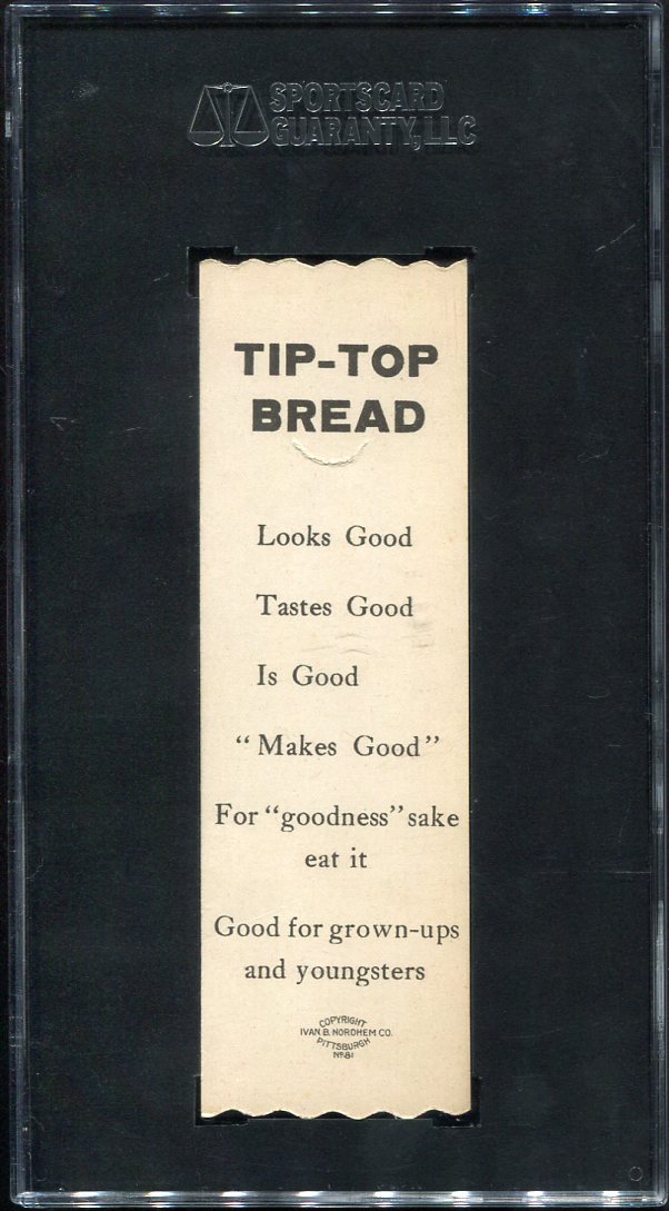 Lot Detail TipTop Bread Bookmark Circa 1910 SGC A