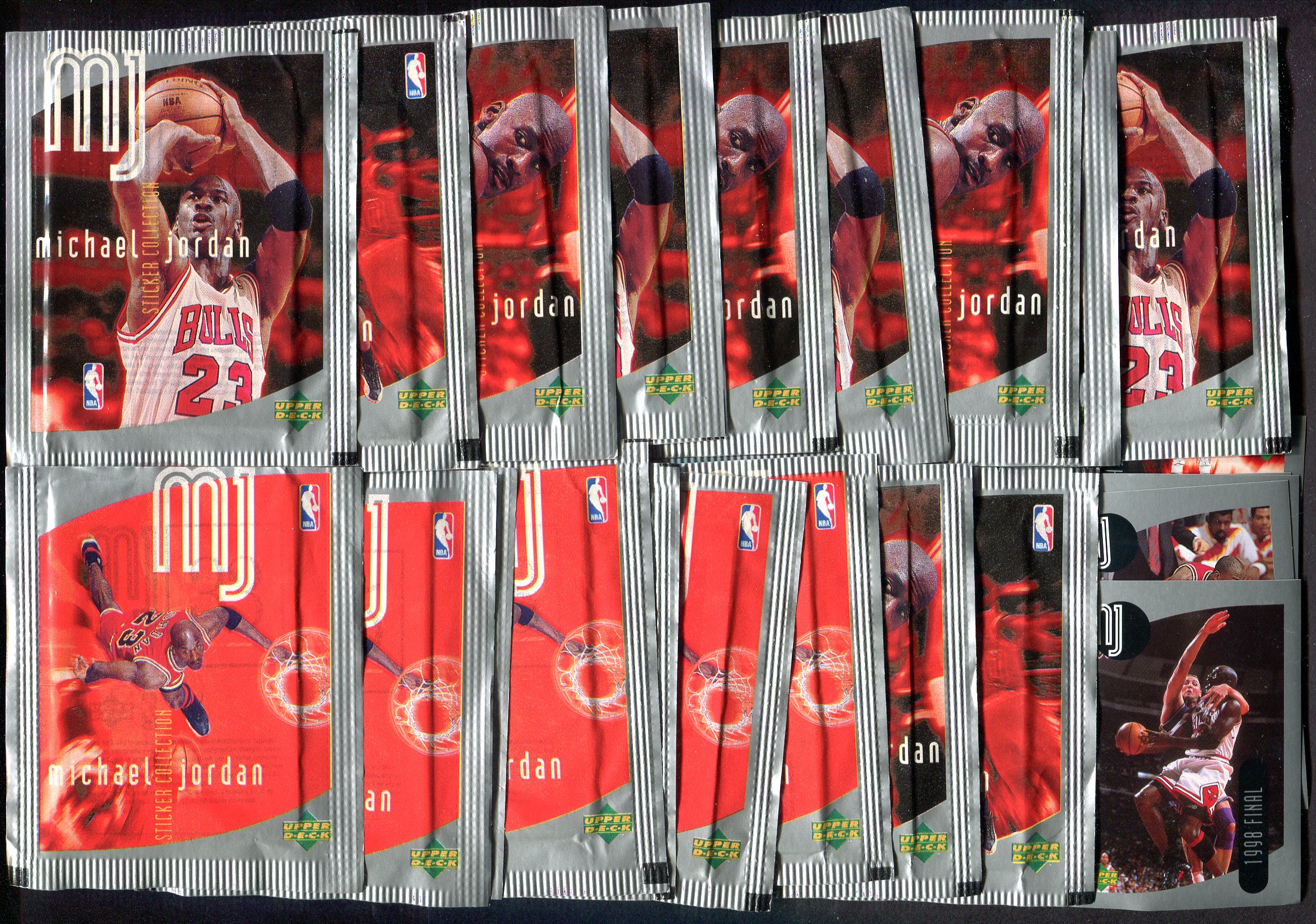 Lot Detail 1998 Upper Deck Michael Jordan Stickers 19 Unopened Packs