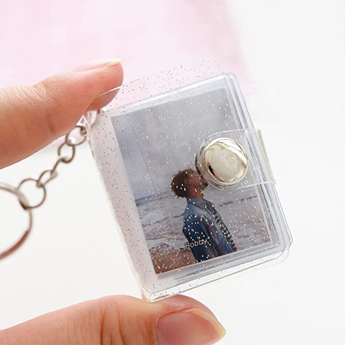 16 Pockets Cute Mini Keychain Photo Album Brocoli