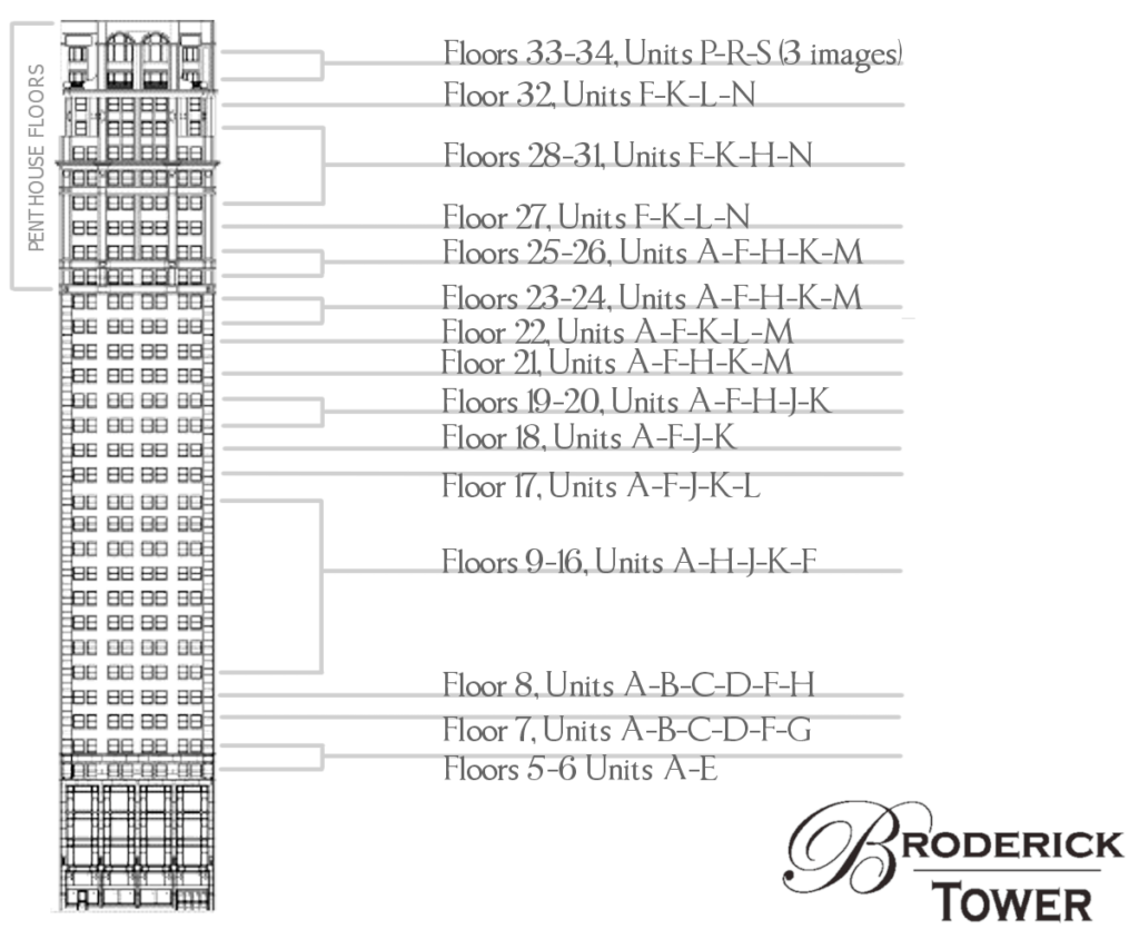 FloorPlans Broderick Tower Apartments