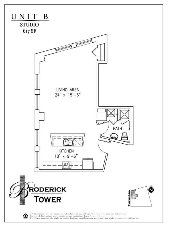 FloorPlans Broderick Tower Apartments