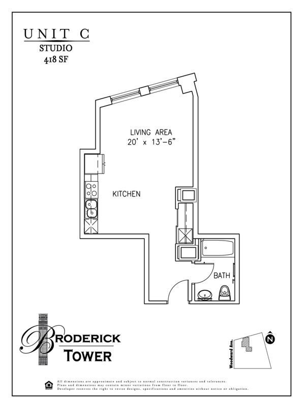 FloorPlans Broderick Tower Apartments