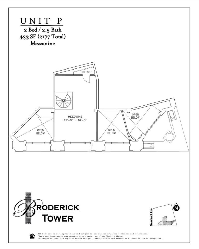 FloorPlans Broderick Tower Apartments