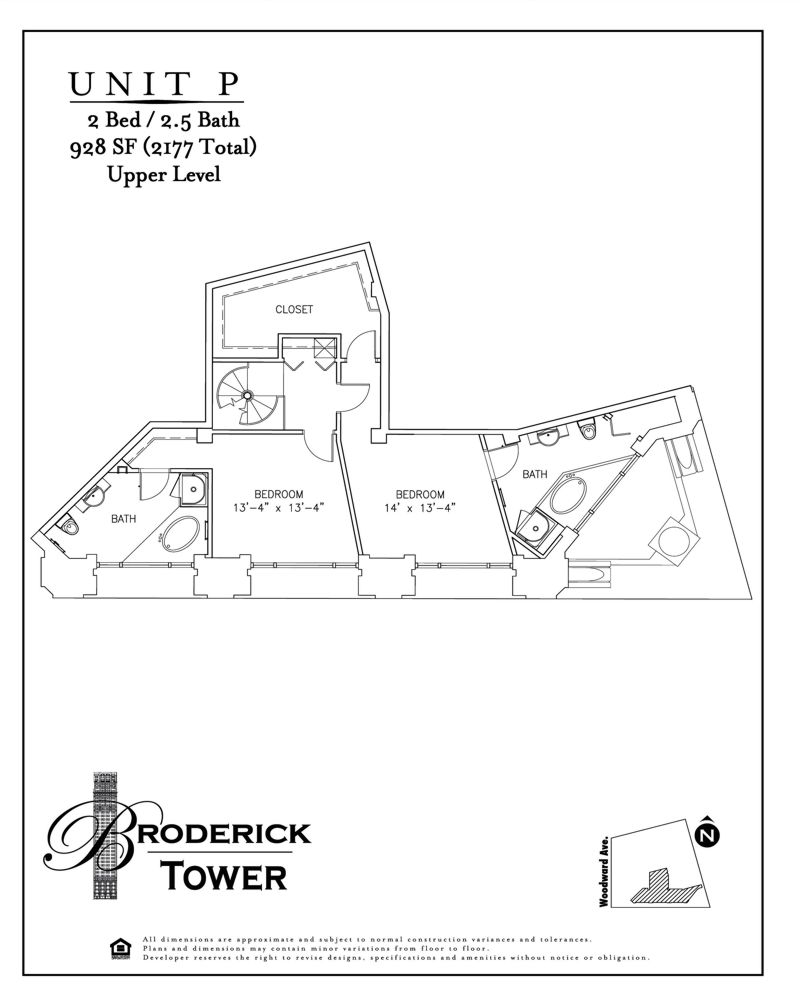 FloorPlans Broderick Tower Apartments