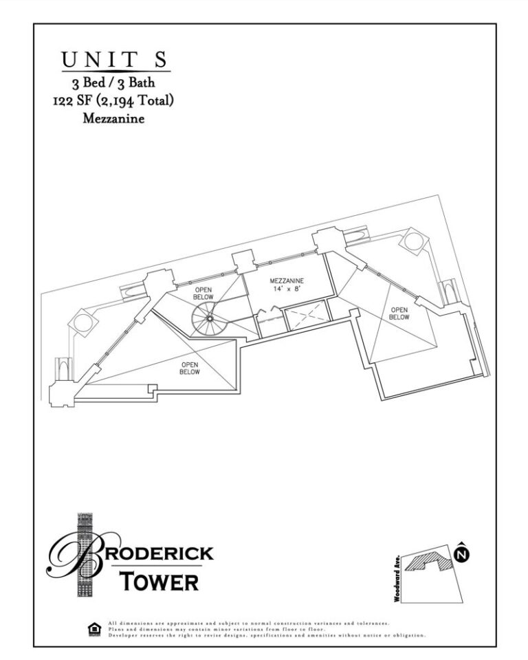 FloorPlans Broderick Tower Apartments