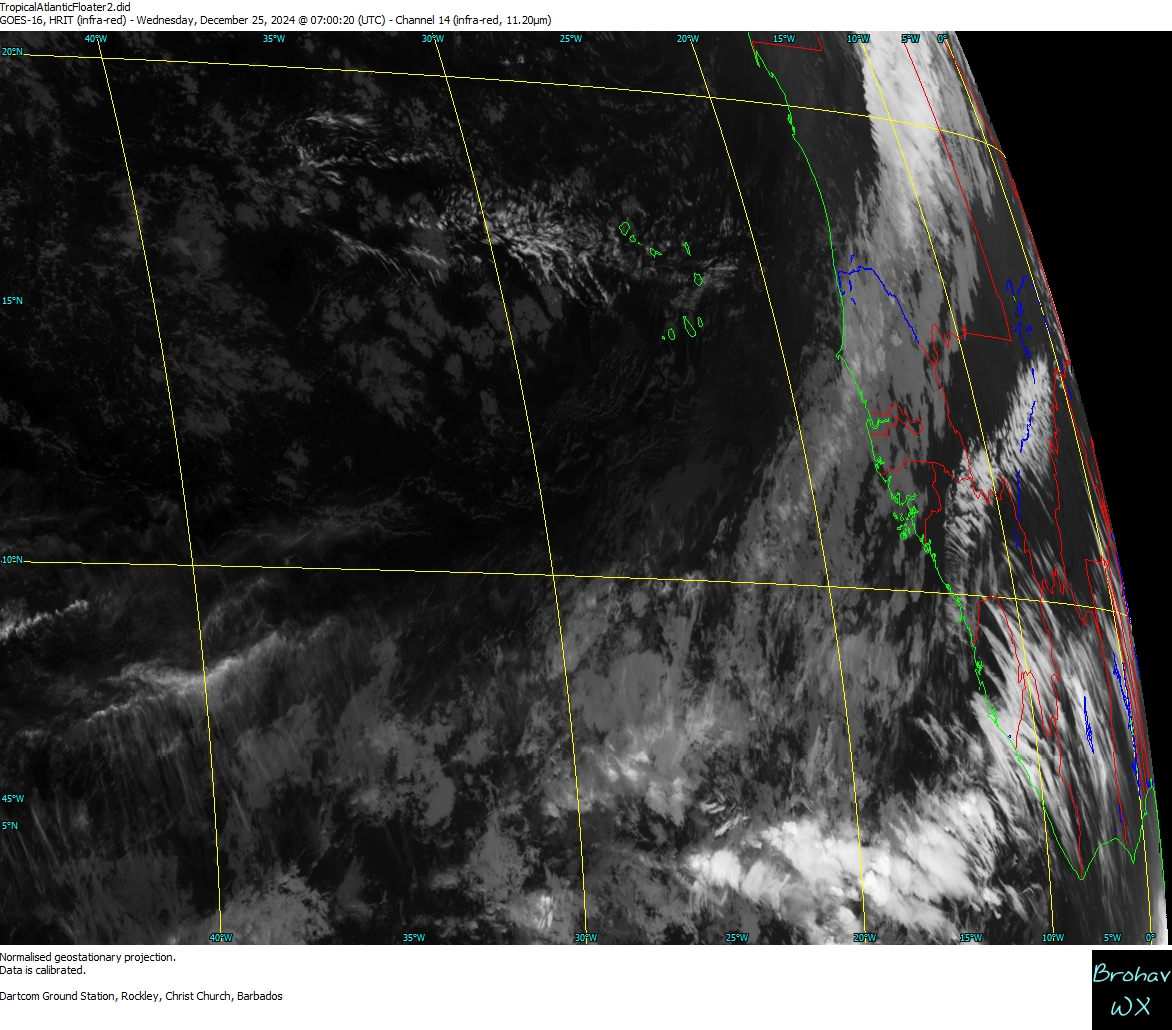 Barbados Caribbean Weather, Satellite Imagery, Lightning Detection