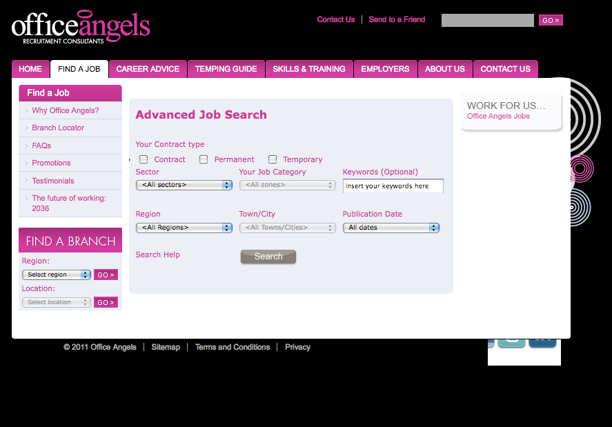Office Angels website Broke in London
