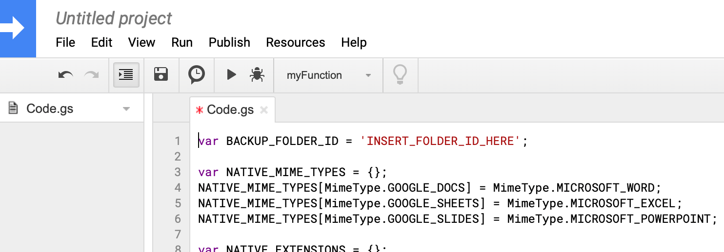 Automatic backup for Google Docs, Sheets, and Slides