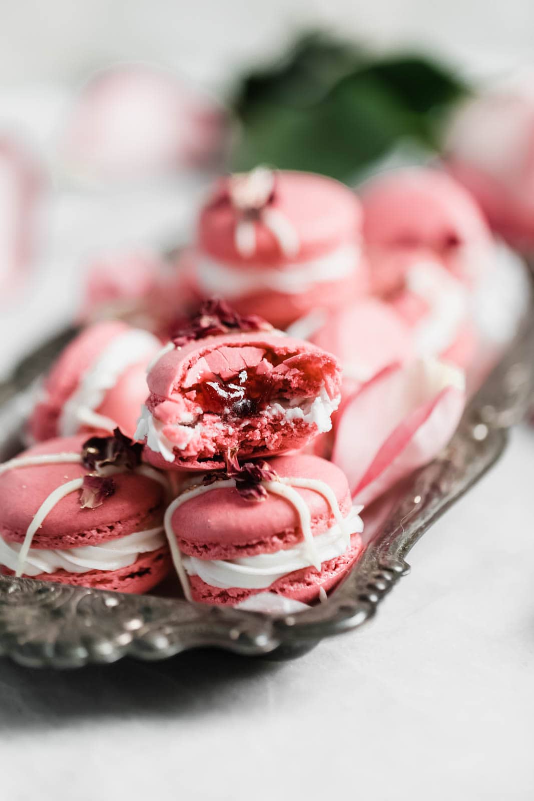 Raspberry Rose Macarons Broma Bakery