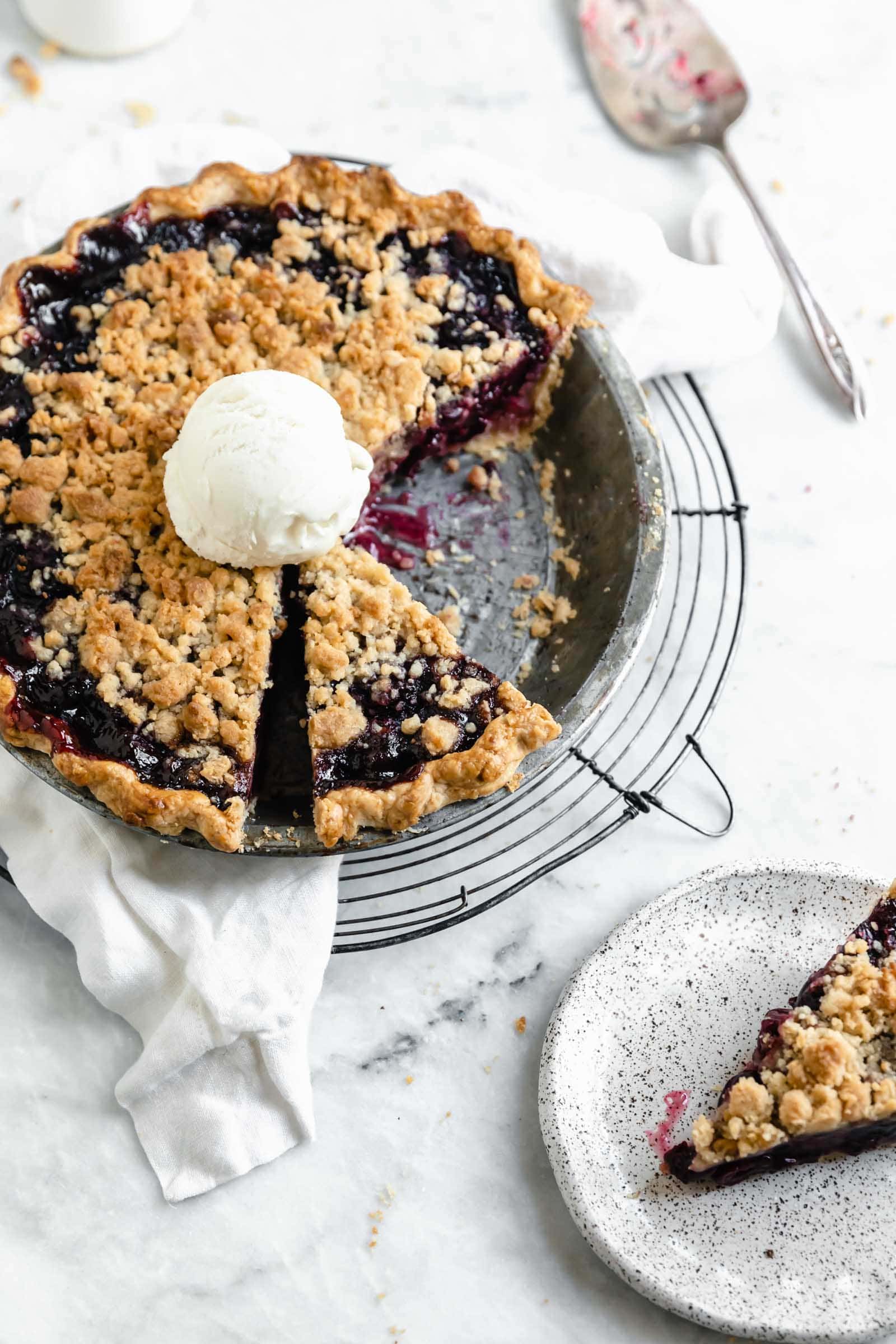 Cherry Pie with Crumb Topping Broma Bakery