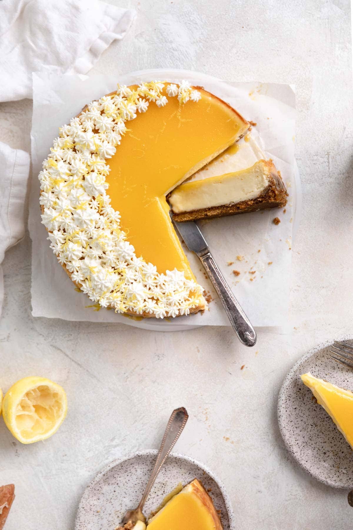 Lemon Curd Cheesecake Broma Bakery