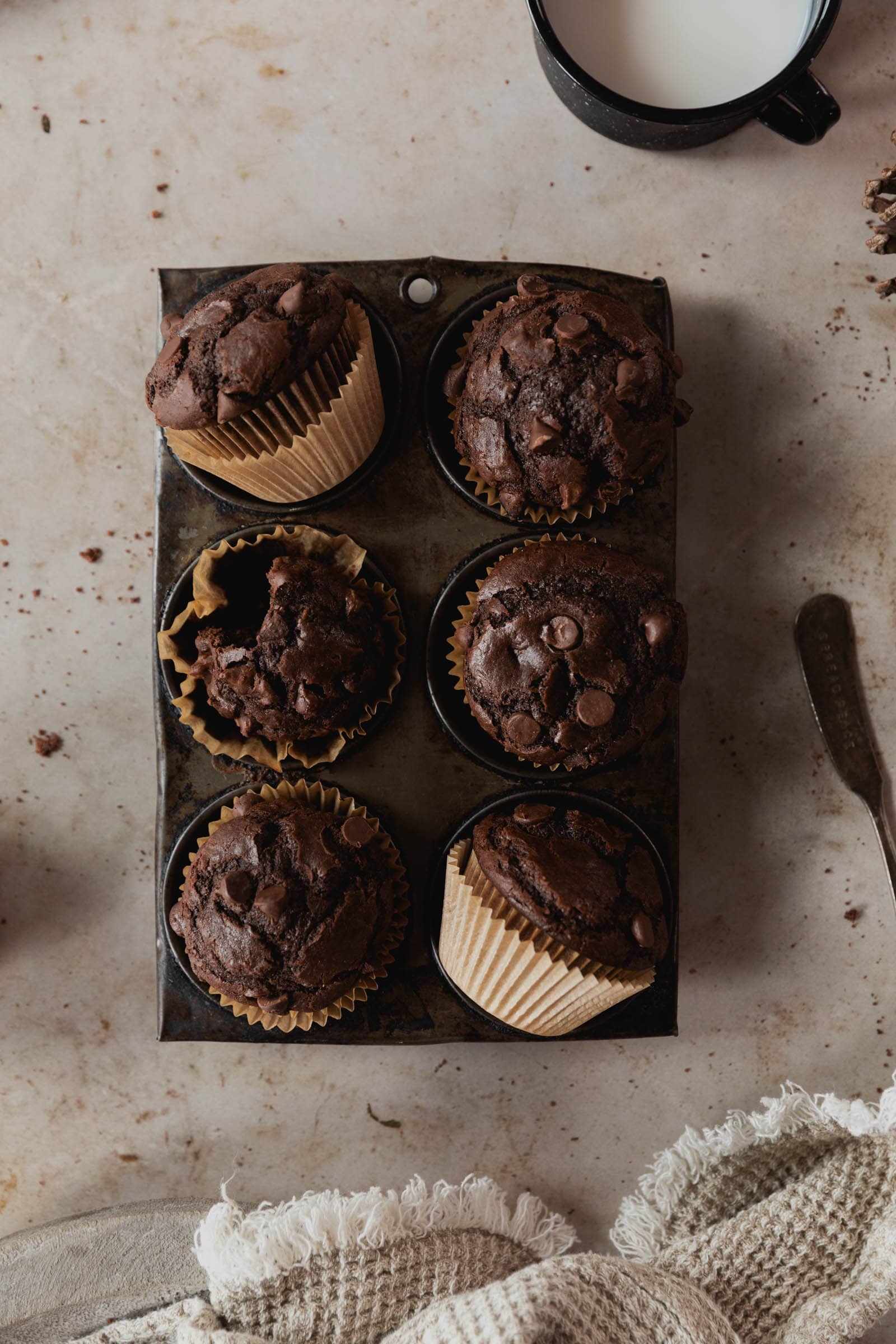 Double Chocolate Muffins Broma Bakery