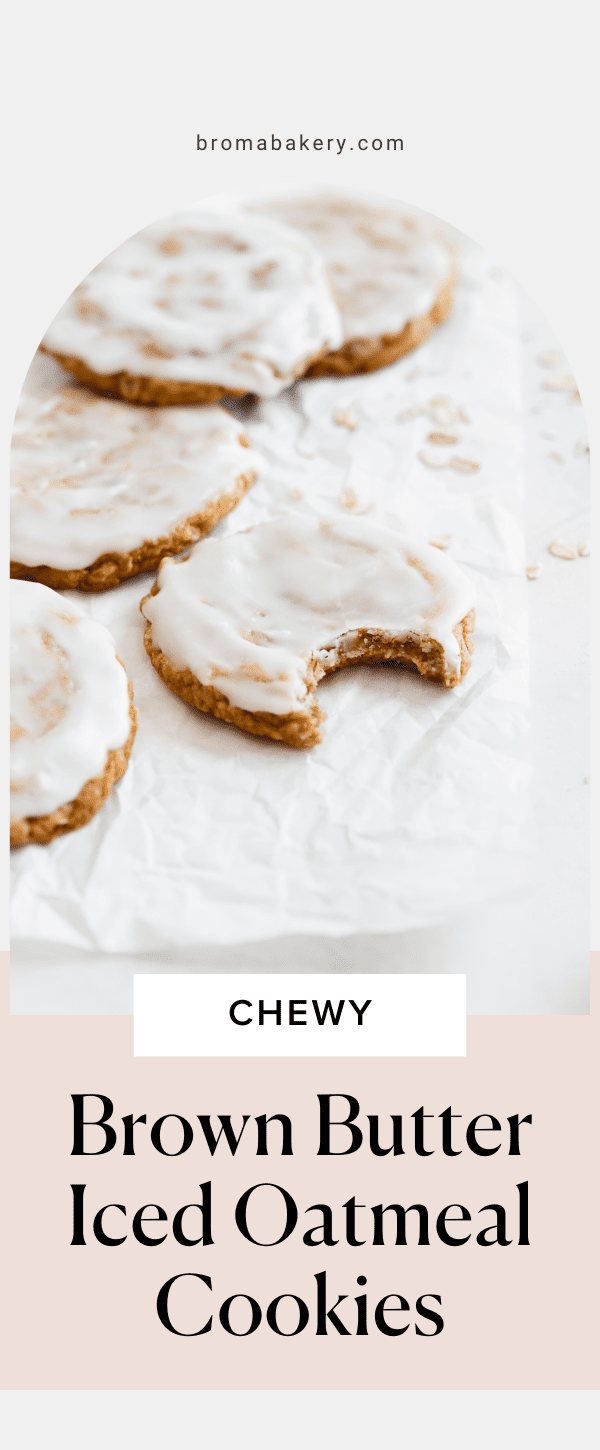 Brown Butter Iced Oatmeal Cookies Broma Bakery