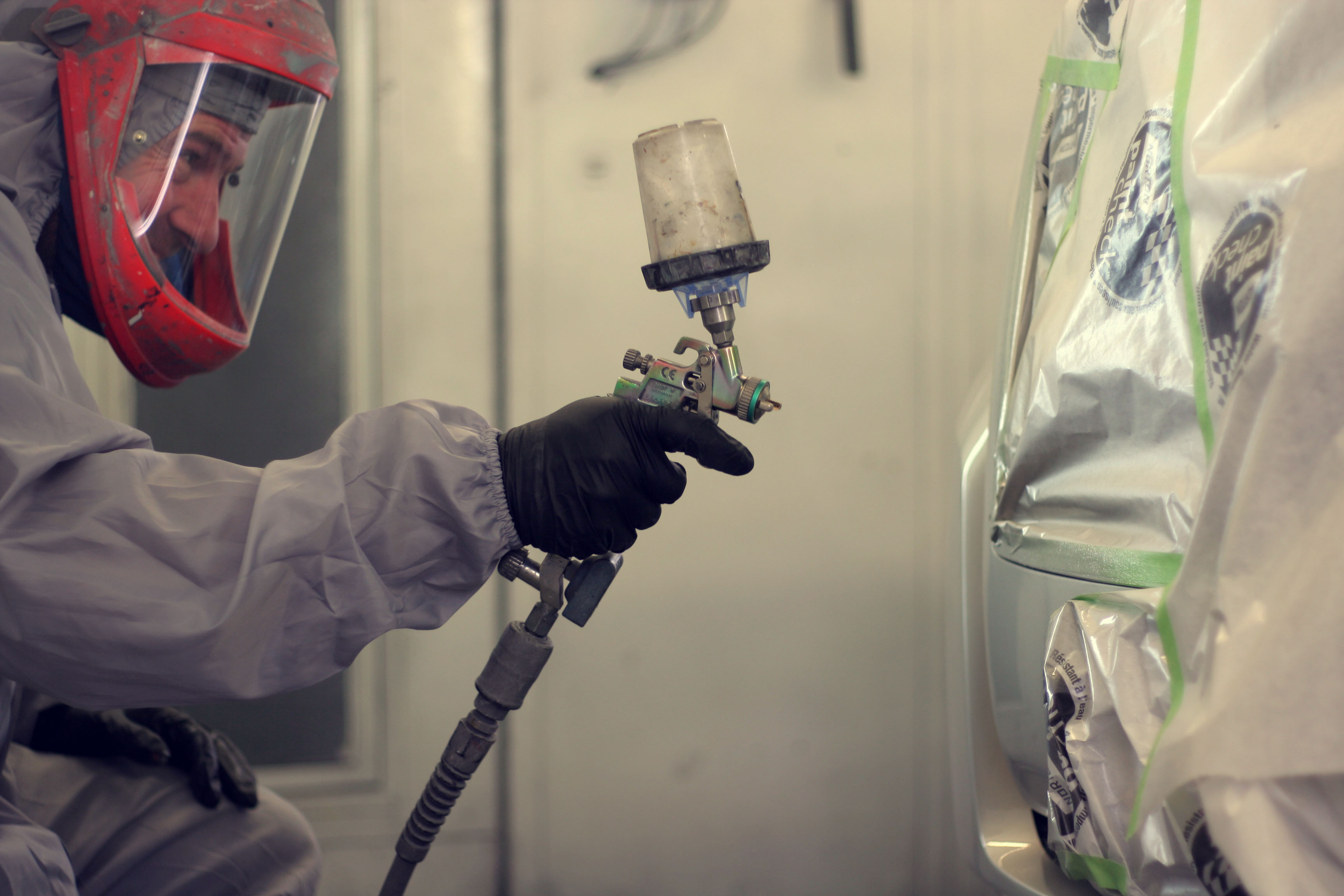 Vehicle In Paint Booth Bromley Automotive