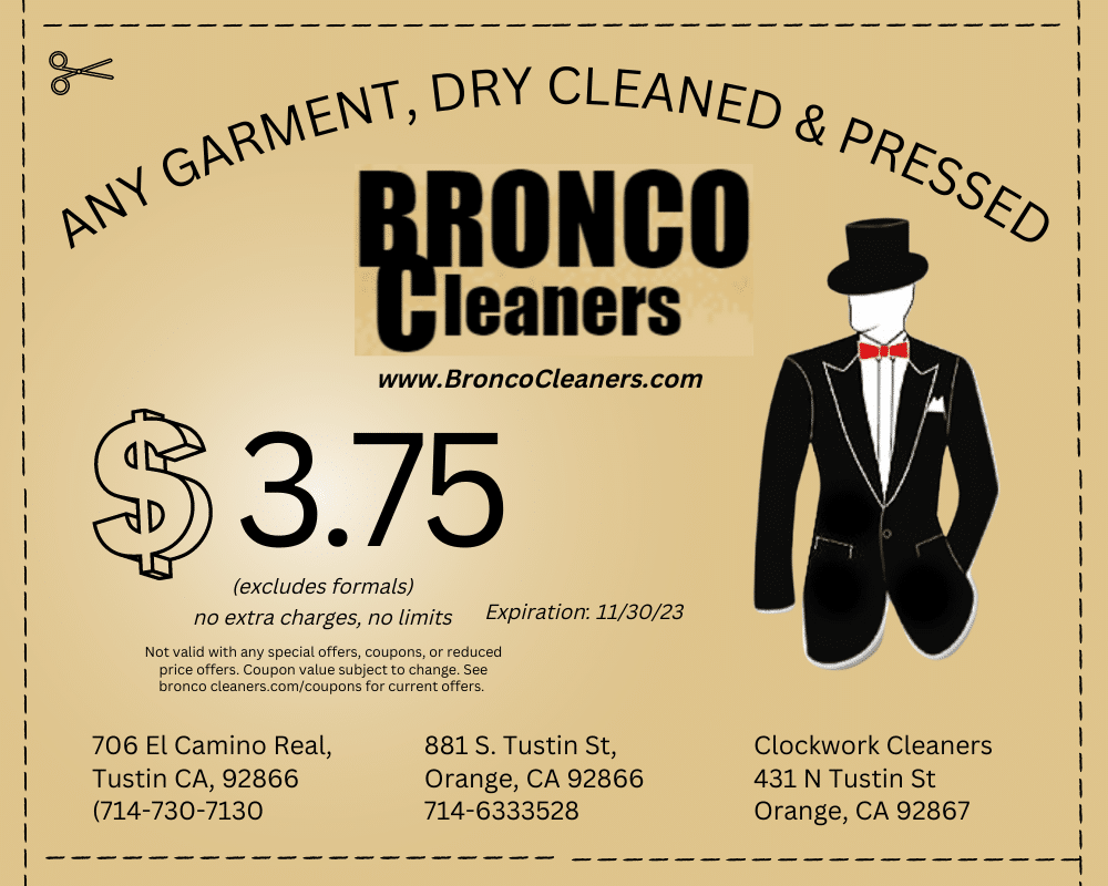 Dry Cleaning Coupons Dry Cleaners in Orange & Tustin