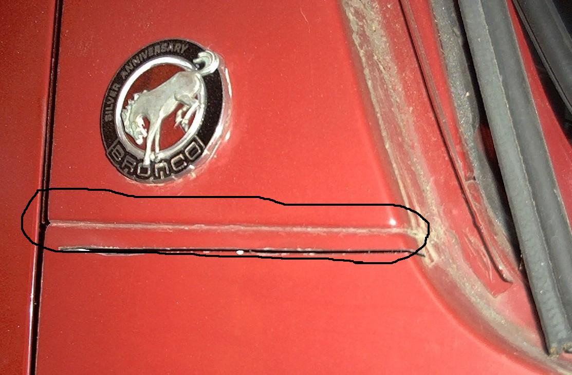 Ford bronco quarter panel replacement