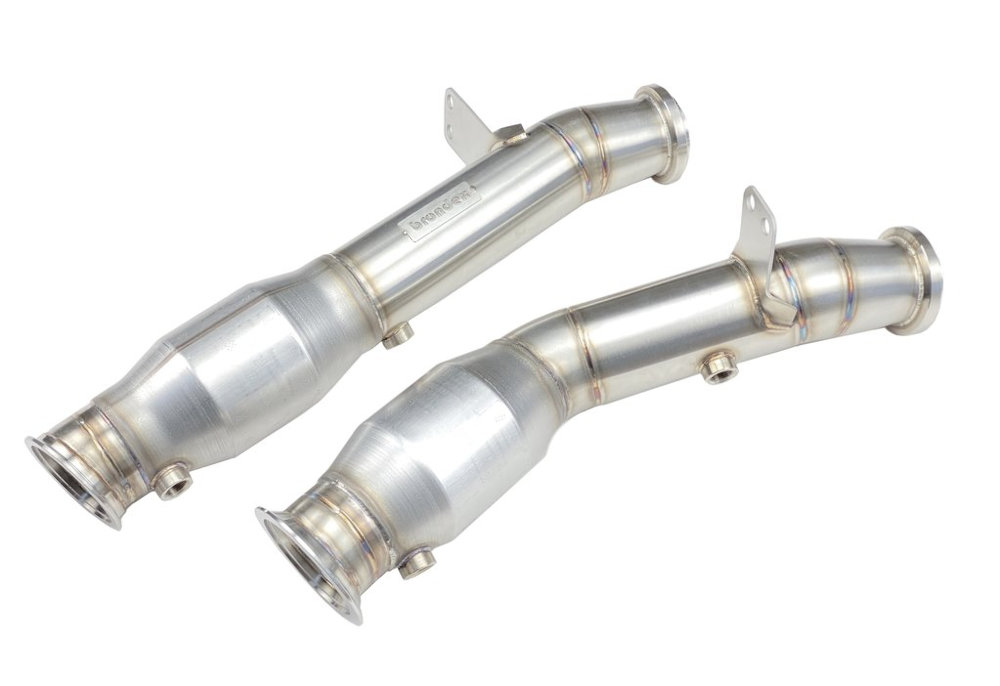 C43 C450 AMG catted downpipes. MERCEDES w205 C450 4 matic Brondex