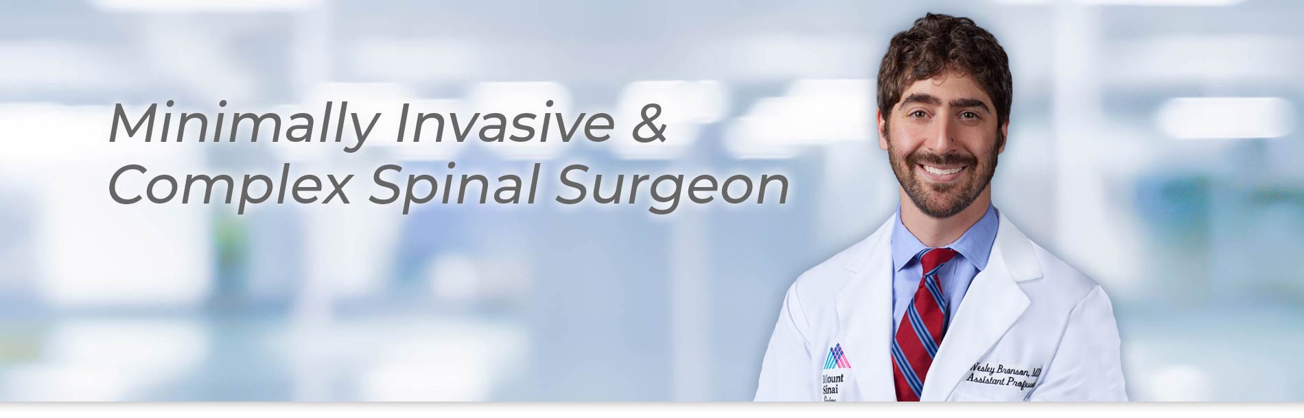 Wesley Bronson, MD New York Spine Surgeon in Manhattan & Scarsdale