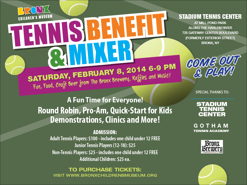 Bronx Children’s Museum Tennis Benefit and Mixer