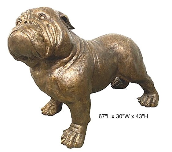 Bronze Mascot Bulldog Statue