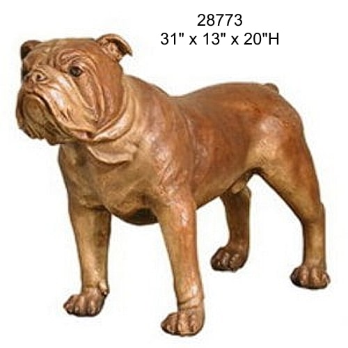 Bronze Bulldog Mascot Statue