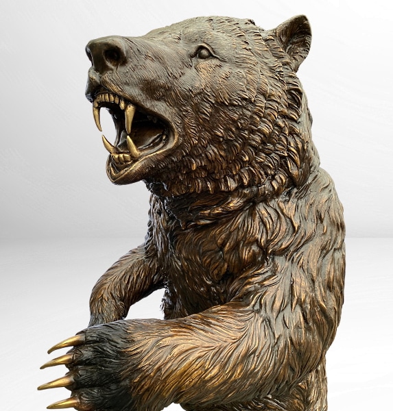Bronze Life Size Bear Statue