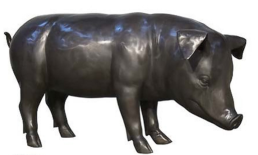 Bronze Pig Statue