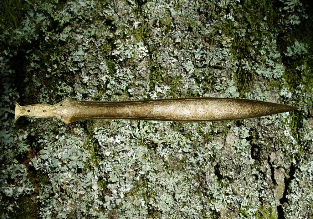 Leaf Shaped Sword Molten Bronze