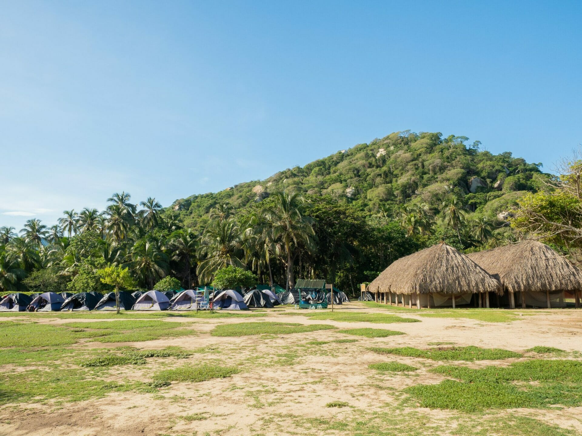 Tent camping Tayrona National Park Colombia