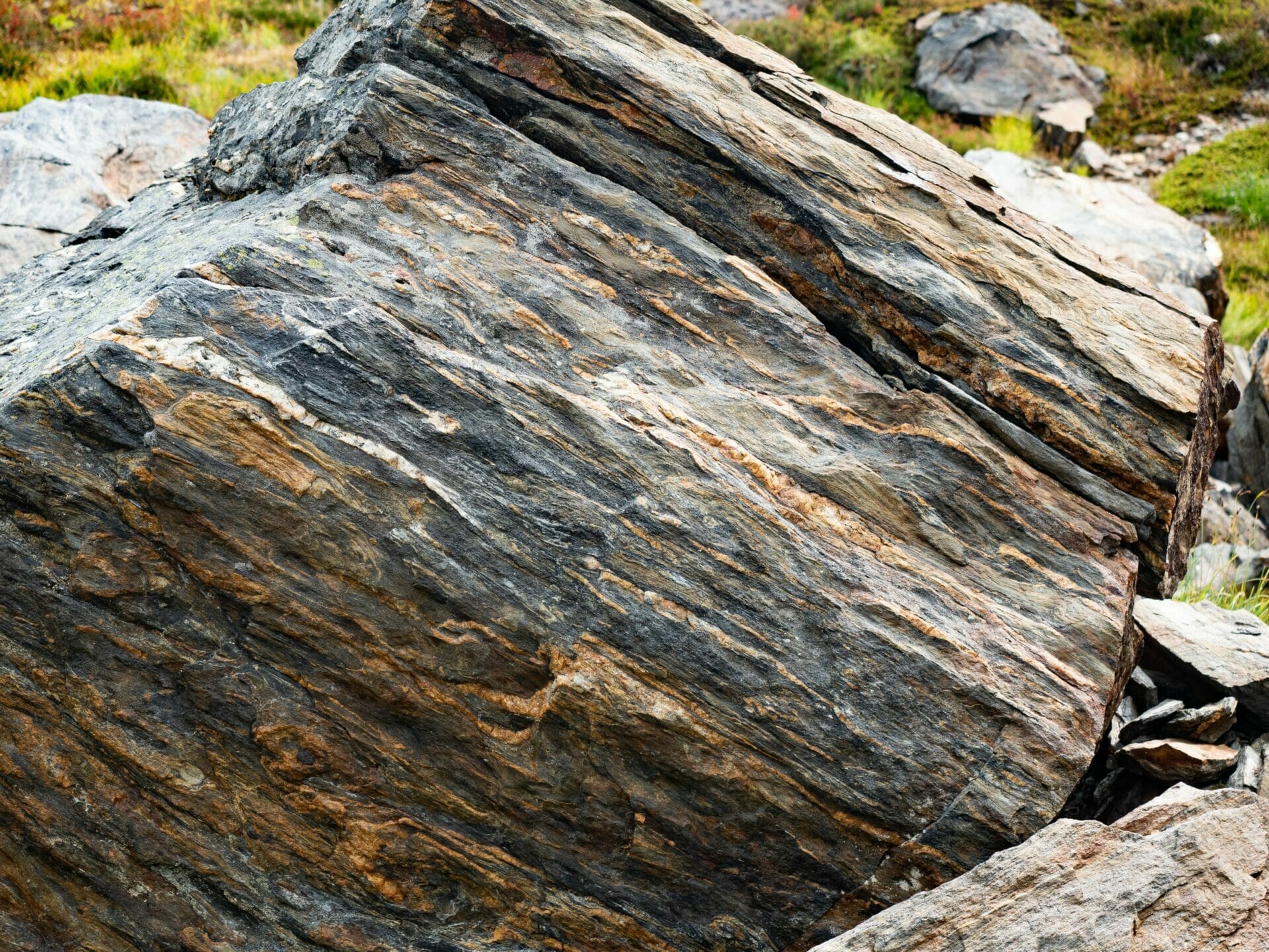 rock schist layers