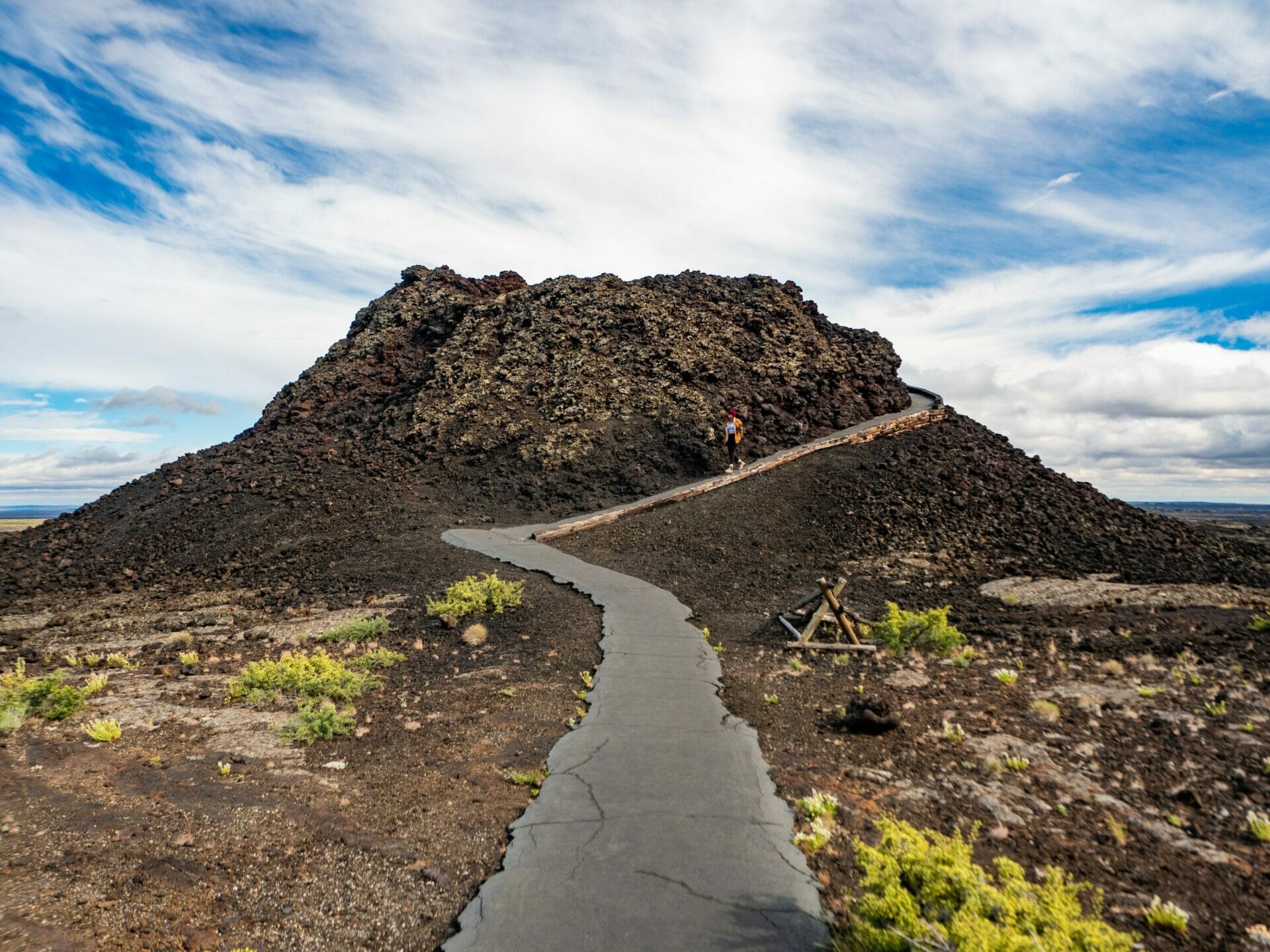 Craters of the Moon lava cave hike Idaho