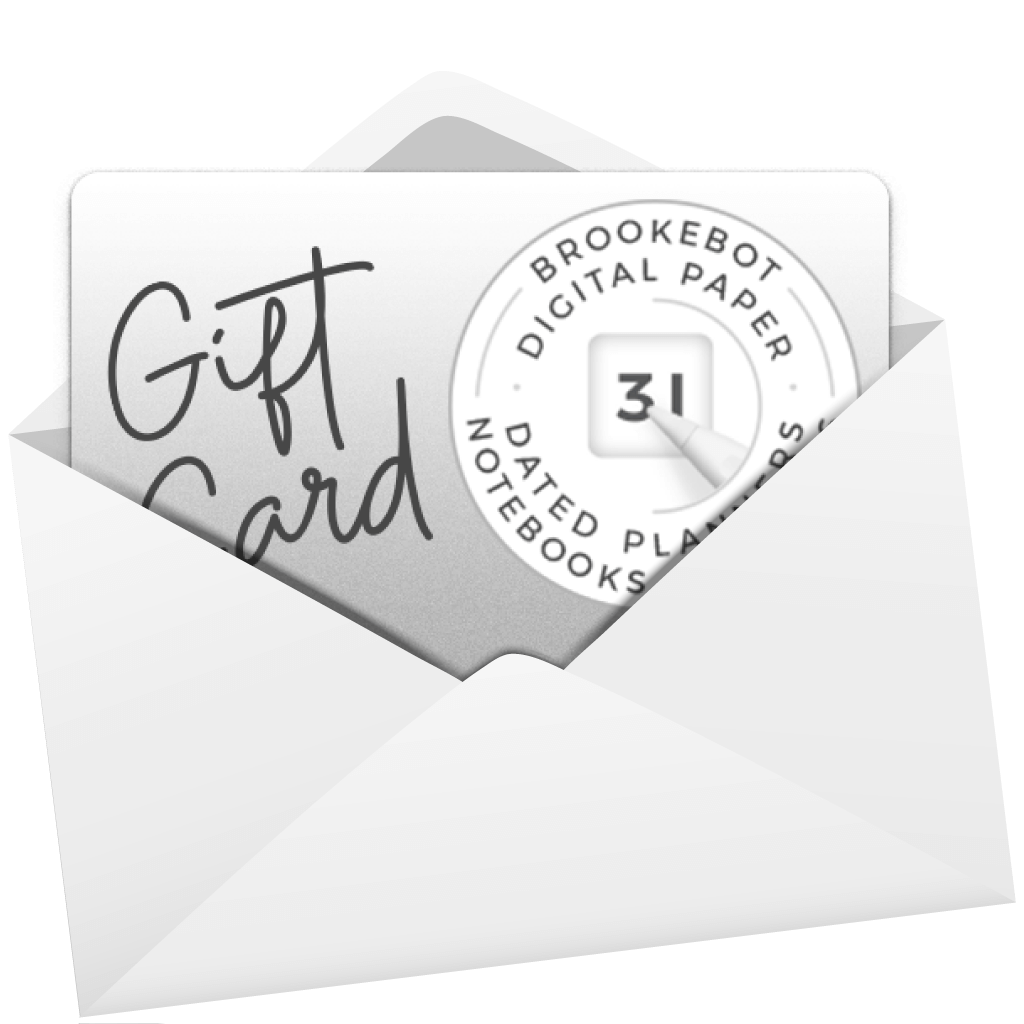 Digital Gift Cards Brookebot Digital Planners & Stickers