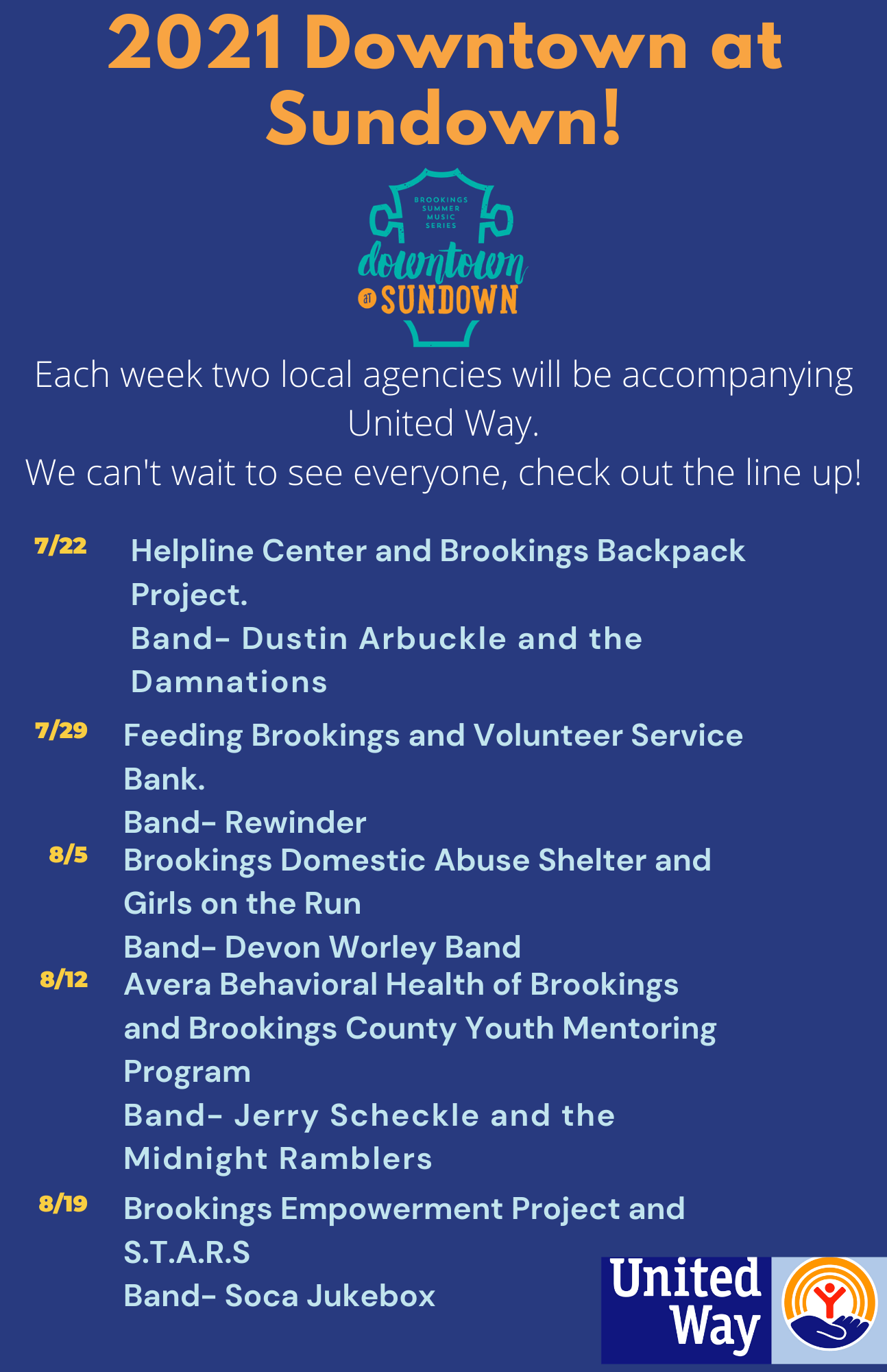 Downtown at Sundown Brookings United Way