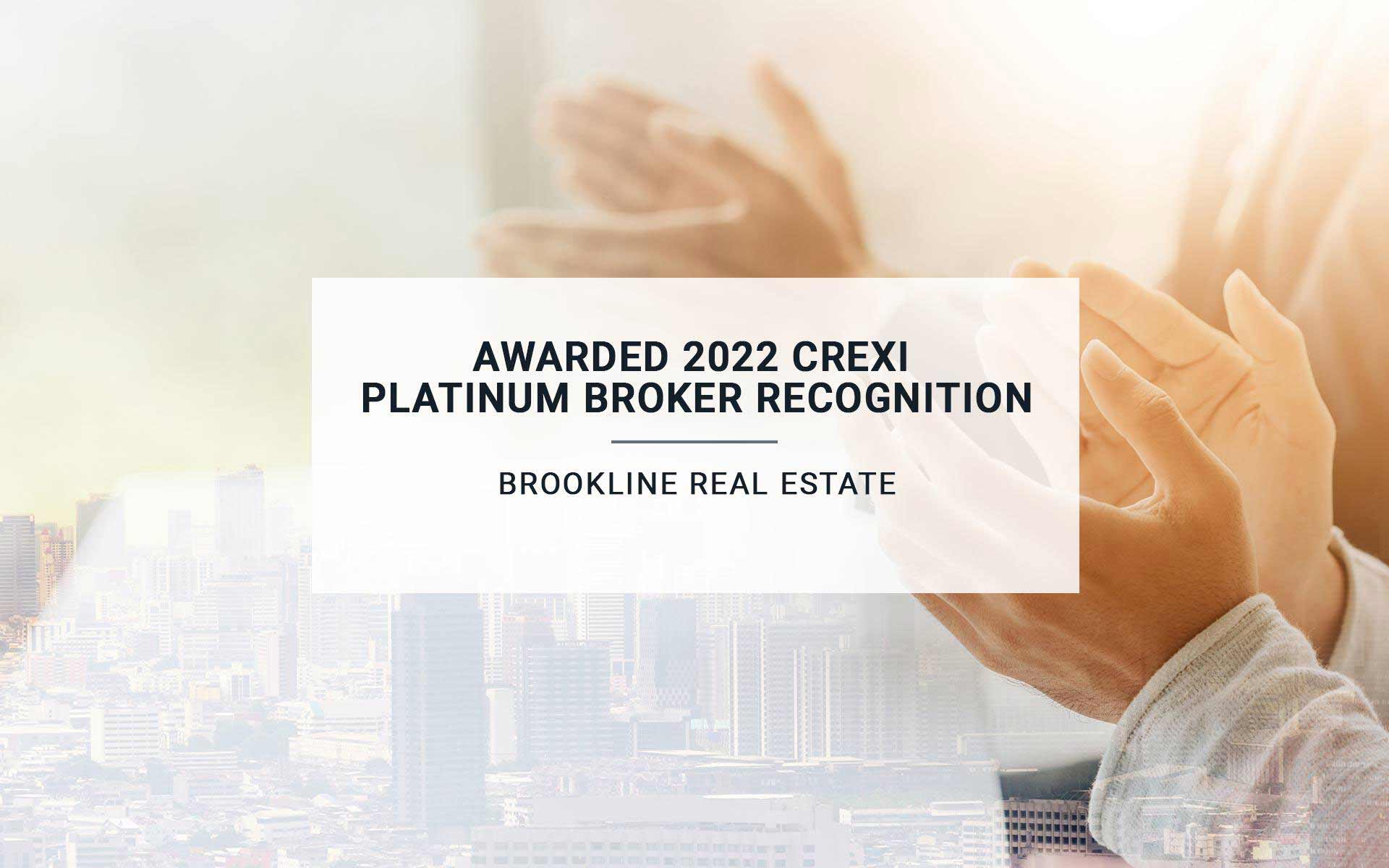 2022 Crexi Platinum Broker Recognition