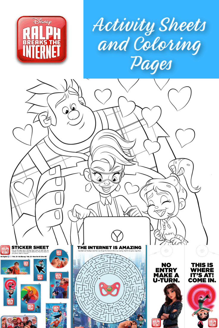 Ralph Breaks The Wreck It Ralph 2 Activity Sheets and Coloring