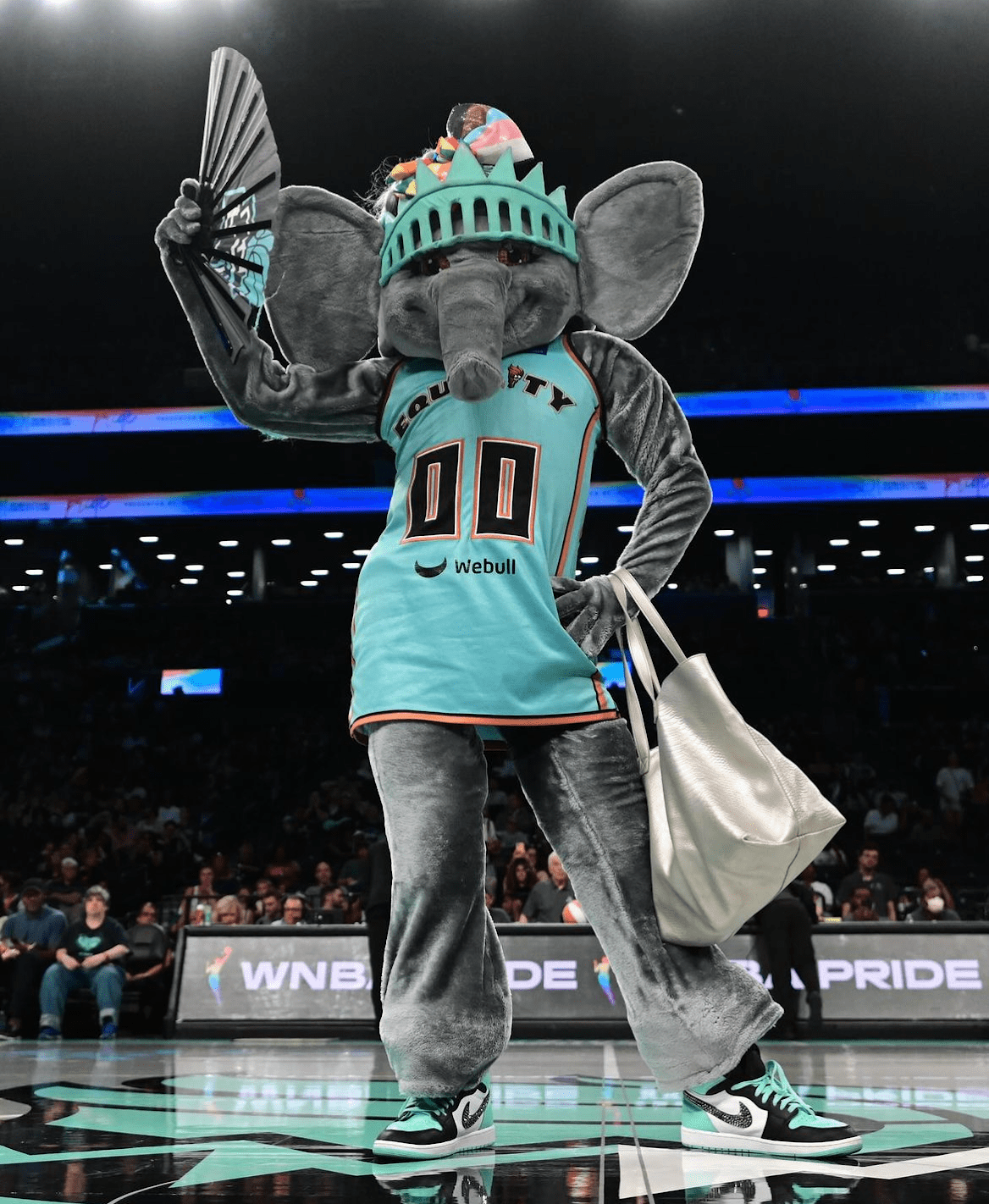 Meet Ellie the Elephant, NY Liberty’s mascot and viral sensation in