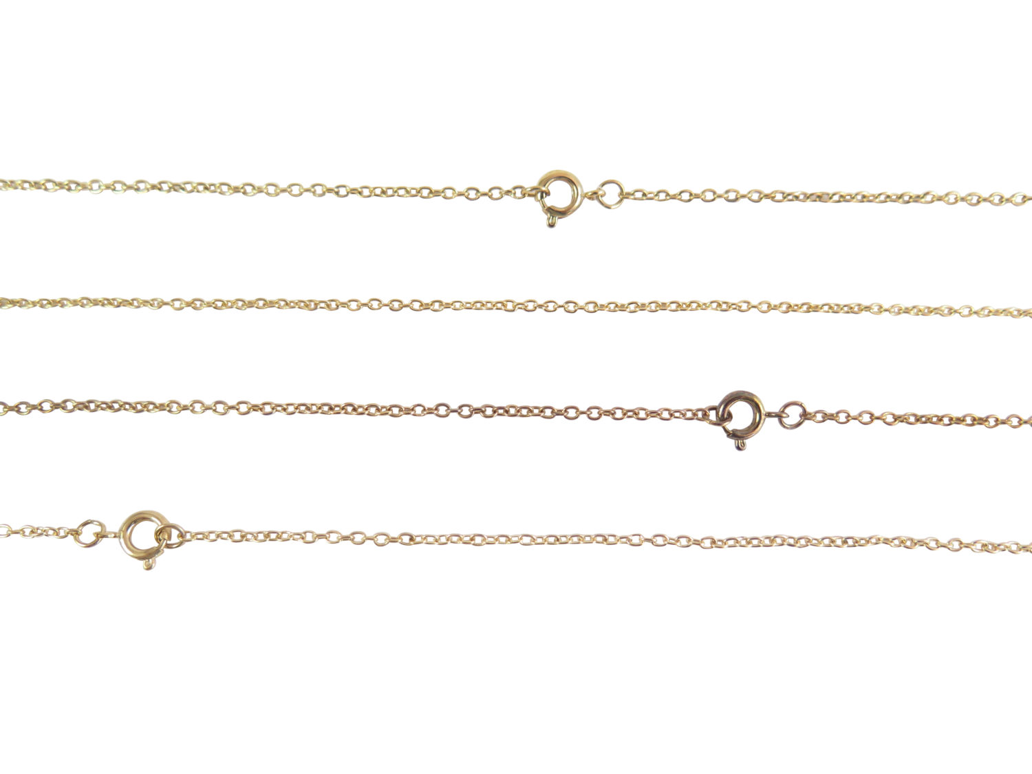 Vintage Gold Plated Cable Chain Split Necklace Finding Brooklyn Charm