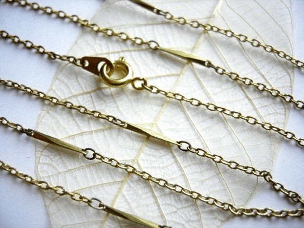 Vintage Bar and Cable Chain Necklaces Brooklyn Charm