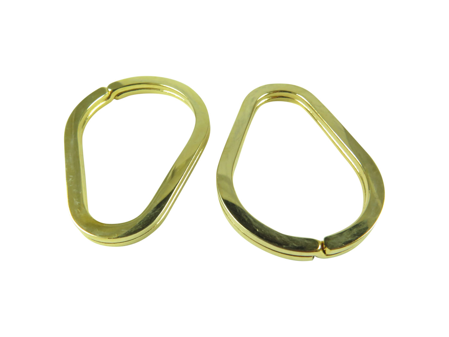 Vintage Gold Plated Teardrop Keychain Findings Brooklyn Charm