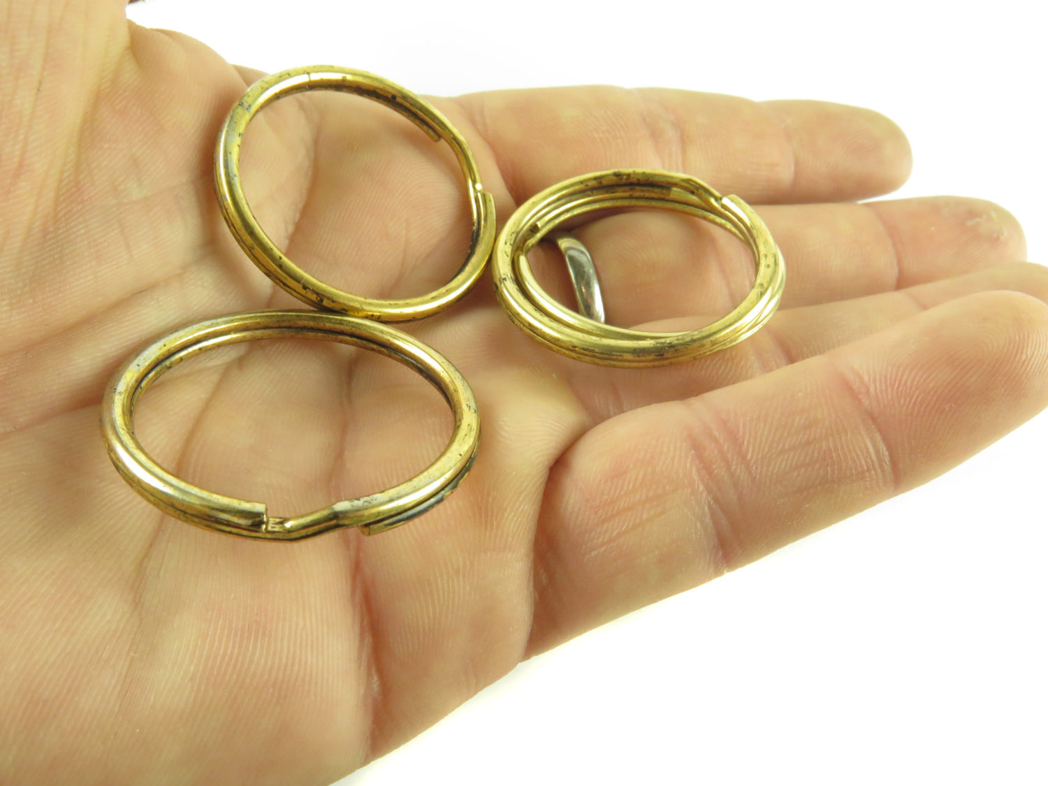 Antiqued Gold Plated Keychain Ring Findings Brooklyn Charm