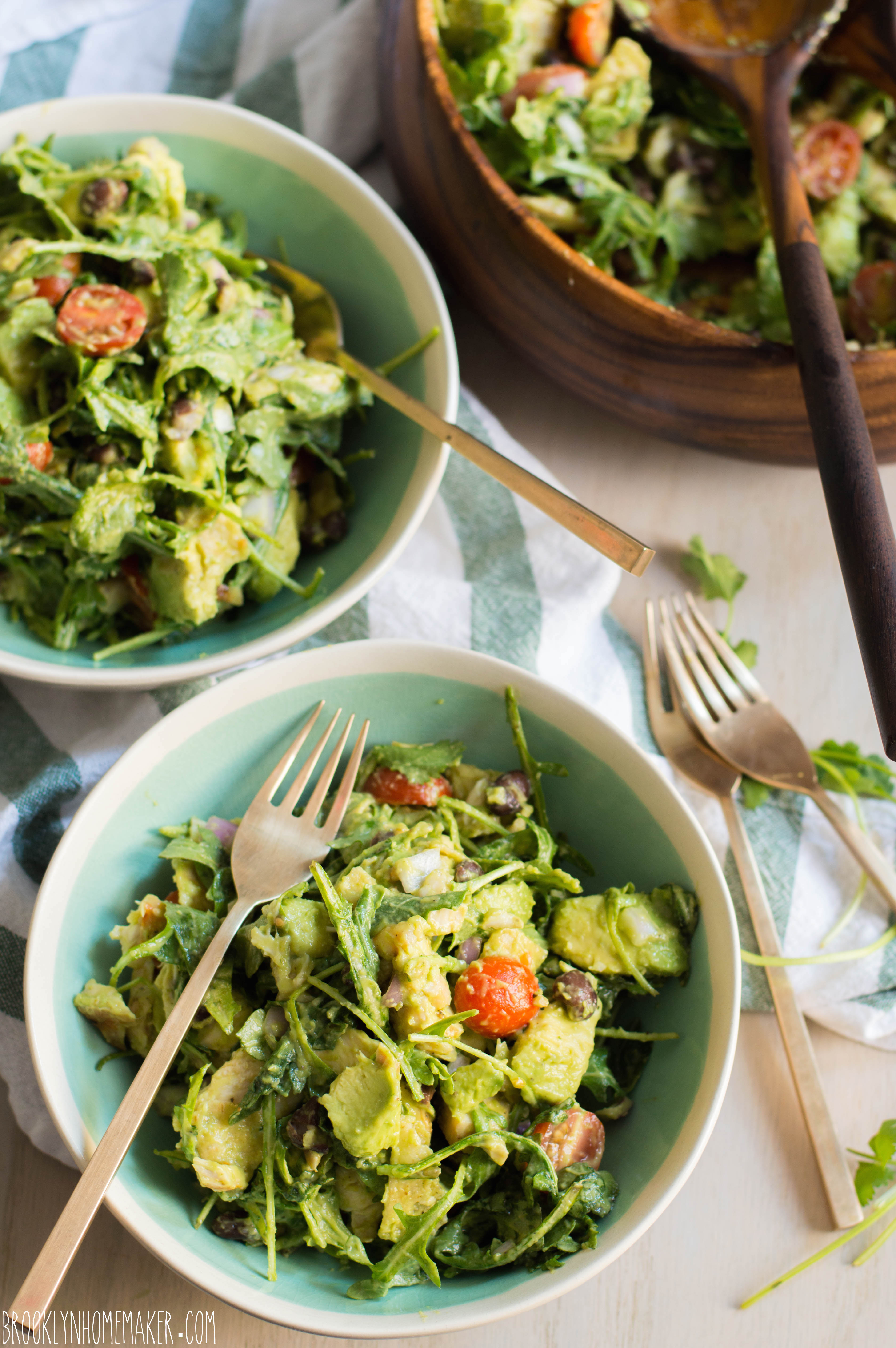 guacamole salad with jalapeno lime dressing Brooklyn Homemaker
