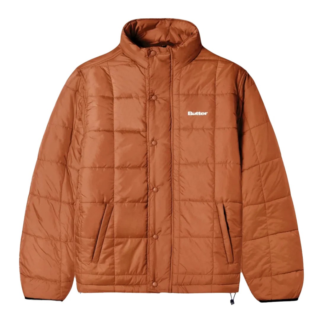 Butter Goods Grid Puffer Jacket Brown Brooklyn Projects