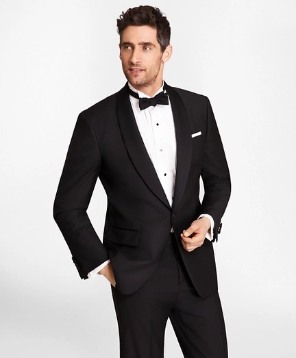 Men's Black OneButton Shawl Collar Tuxedo Jacket Brooks Brothers
